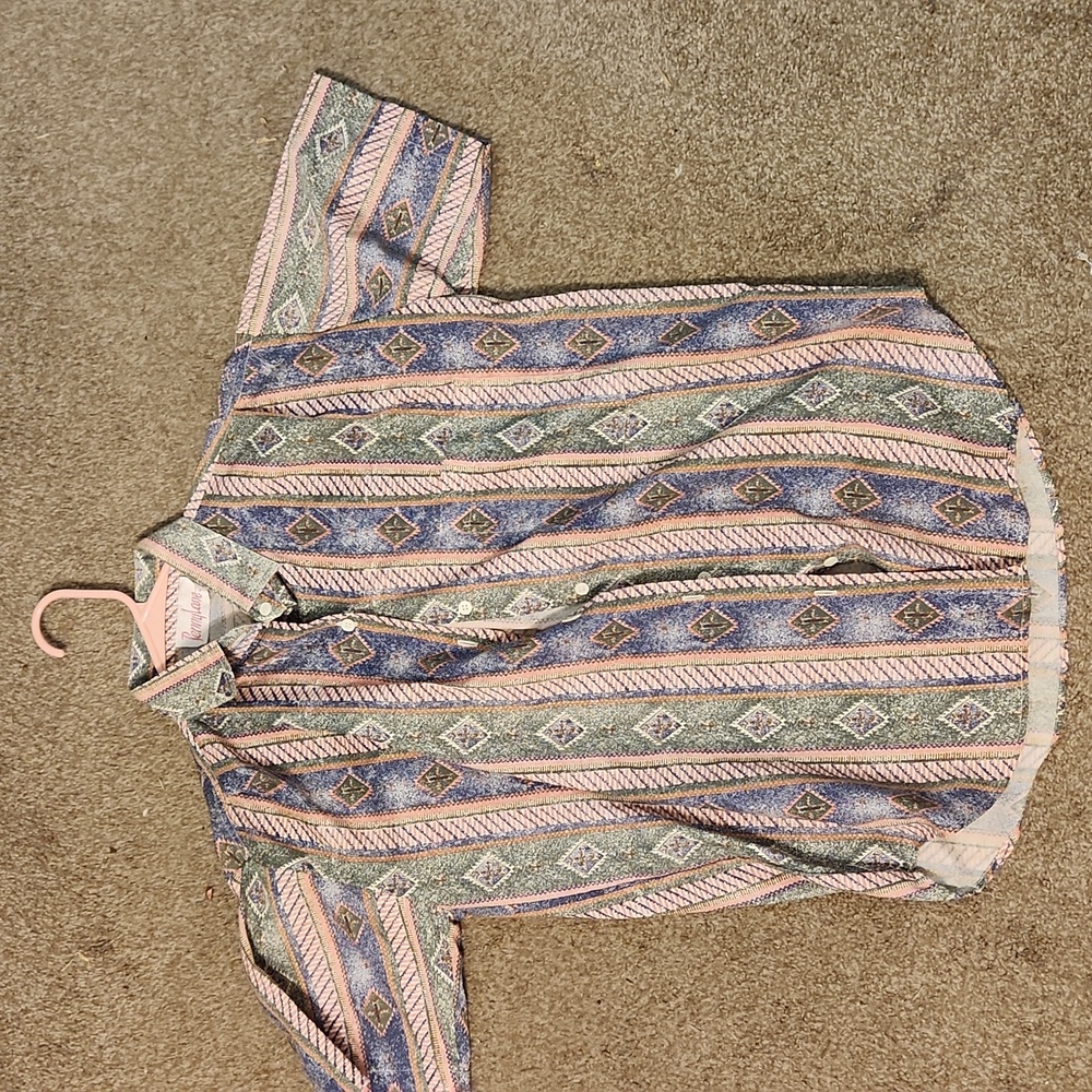 Vintage 90s western pattern button up